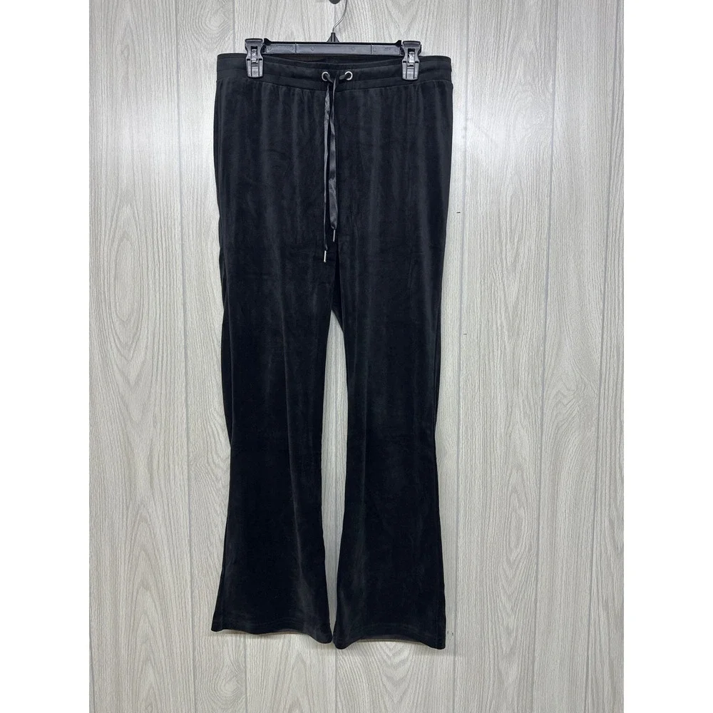 MessBebe velvet Black Zip up hoodie‎ and matching pants. Size L. NWT.